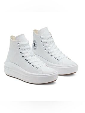 Converse All Star Move White Platform High Top Sneakers | Women’s Size 6.5